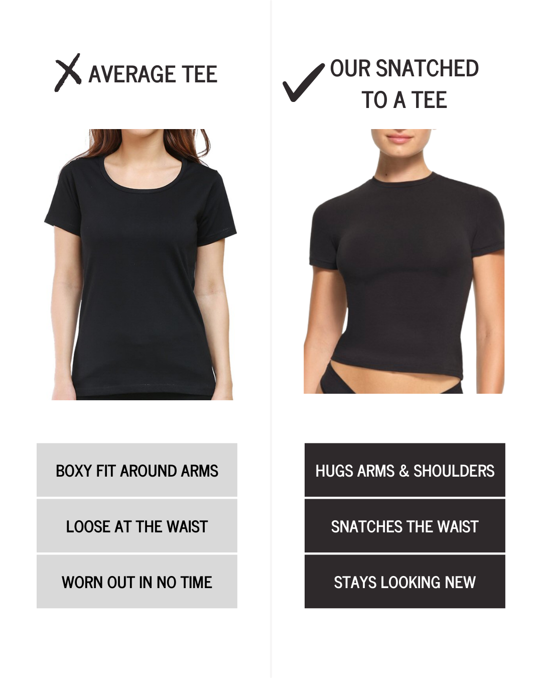 SNATCHED TO A TEE | Waist snatching, body sculpting T-Shirt