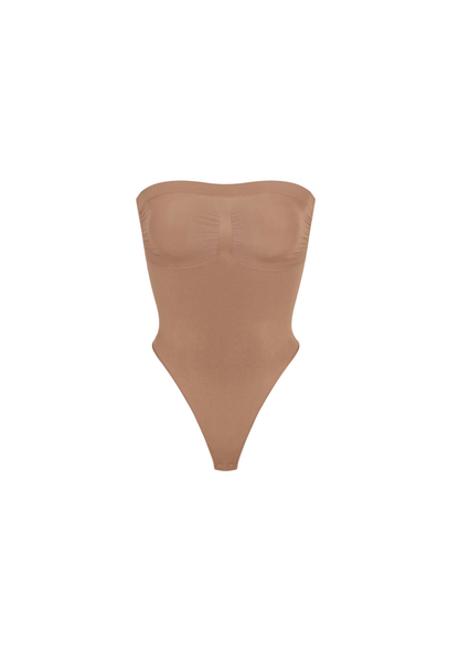 Strapless brief bodysuit shaper