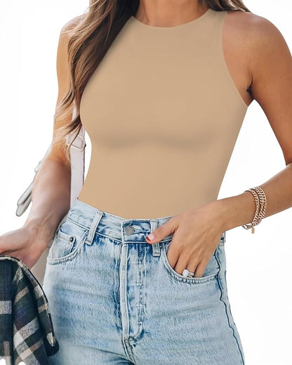 Sleeveless High Neck Sculpt Bodysuit