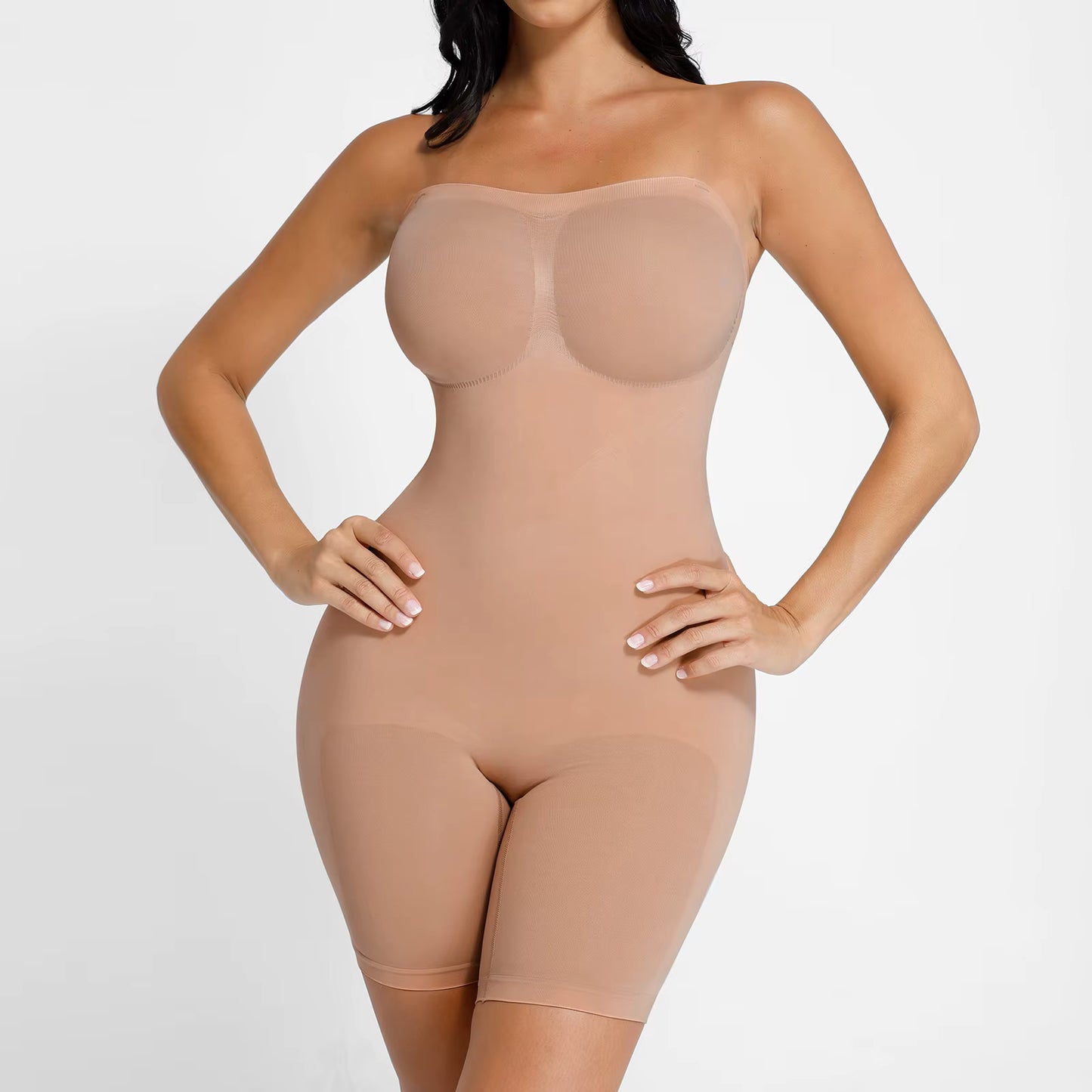 ANTI-GRAVITY | Strapless mid-thigh bodysuit shaper